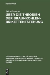 book Über die Theorien der Braunkohlenbrikettentstehung