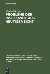 book Probleme der Insektizide aus heutiger Sicht