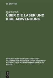 book Über die Laser und ihre Anwendung