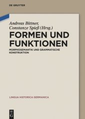 book Formen und Funktionen: Morphosemantik und grammatische Konstruktion