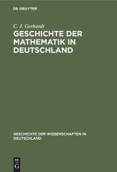 book Geschichte der Mathematik in Deutschland