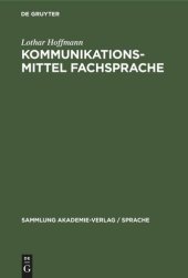 book Kommunikationsmittel Fachsprache: Eine Einführung