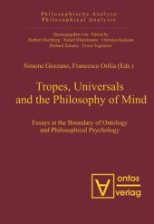 book Tropes, Universals and the Philosophy of Mind