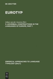 book Eurotyp: 3 Adverbial Constructions in the Languages of Europe