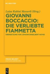 book Giovanni Boccaccio: Die verliebte Fiammetta: Übersetzung von Johann Engelbert Noyse.
Paralleldruck mit der Giolito-Ausgabe Venedig