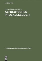 book Altdeutsches Prosalesebuch: Texte vom 12.–14. Jahrhundert