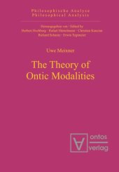 book The Theory of Ontic Modalities