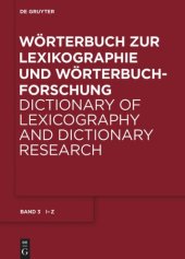 book Wörterbuch zur Lexikographie und Wörterbuchforschung: Band 3 I - U