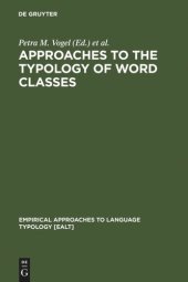 book Approaches to the Typology of Word Classes