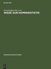 book Wege zur Komparatistik: Sonderheft für Horst Rüdiger zum 75. Geburtstag