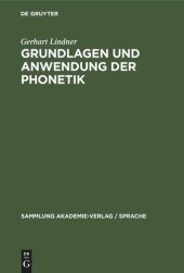 book Grundlagen und Anwendung der Phonetik