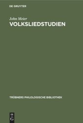 book Volksliedstudien