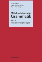 book Mittelhochdeutsche Grammatik: Teil II Flexionsmorphologie