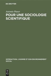 book Pour une sociologie scientifique: Épistémologie comparée de l'analyse conceptuelle