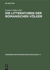 book Die Litteraturen der romanischen Völker