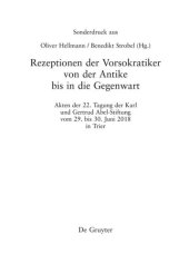 book Rezeptionen der Vorsokratiker von der Antike bis in die Gegenwart