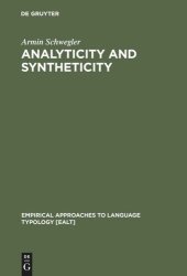 book Analyticity and Syntheticity: A Diachronic Perspective with Special Reference to Romance Languages