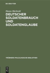 book Deutscher Soldatenbrauch und Soldatenglaube