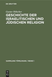 book Geschichte der israelitischen und jüdischen Religion