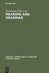 book Meaning and Grammar: Cross-Linguistic Perspectives