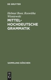 book Mittelhochdeutsche Grammatik