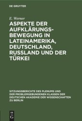 book Aspekte der Aufklärungsbewegung in Lateinamerika, Deutschland, Rußland und der Türkei