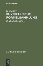 book Physikalische Formelsammlung