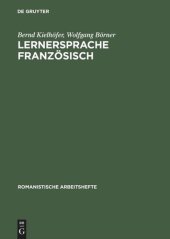 book Lernersprache Französisch: Psycholinguistische Analyse des Fremdsprachenerwerbs