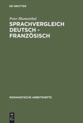 book Sprachvergleich Deutsch - Französisch