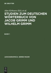 book Studien zum Deutschen Wörterbuch von Jacob Grimm und Wilhelm Grimm