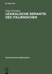 book Lexikalische Semantik des Italienischen: Eine Einführung