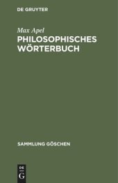 book Philosophisches Wörterbuch