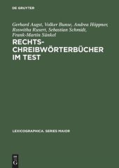 book Rechtschreibwörterbücher im Test: Subjektive Einschätzungen, Benutzungserfolge und alternative Konzepte