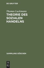 book Theorie des sozialen Handelns