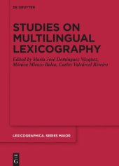 book Studies on Multilingual Lexicography