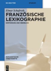 book Französische Lexikographie: Einführung und Überblick