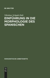 book Einführung in die Morphologie des Spanischen