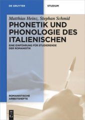 book Phonetik und Phonologie des Italienischen: Eine Einführung für Studierende der Romanistik