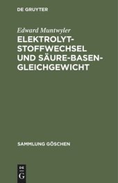 book Elektrolytstoffwechsel und Säure-Basen-Gleichgewicht