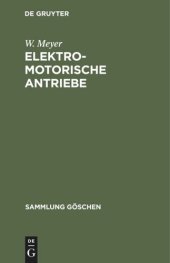 book Elektromotorische Antriebe