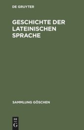 book Geschichte der lateinischen Sprache