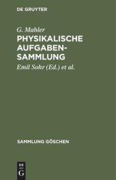 book Physikalische Aufgabensammlung