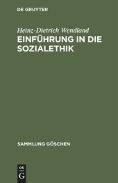 book Einführung in die Sozialethik