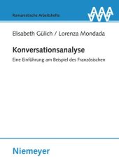 book Konversationsanalyse: Eine Einführung am Beispiel des Französischen