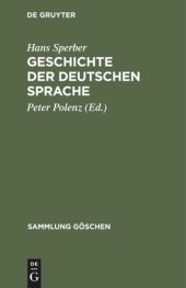 book Geschichte der deutschen Sprache