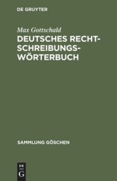 book Deutsches Rechtschreibungswörterbuch