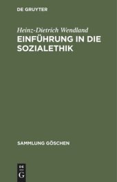 book Einführung in die Sozialethik