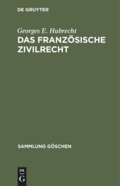 book Das französische Zivilrecht