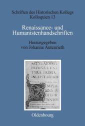 book Renaissance- und Humanistenhandschriften