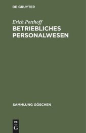 book Betriebliches Personalwesen